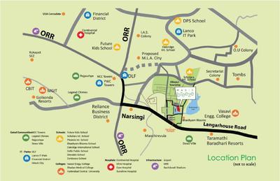 Image of 2915 Sq.ft 3.5 BHK Duplex for sale in Pooja Magic Breeze, Puppalaguda, Hyderabad for Rs. 28000000