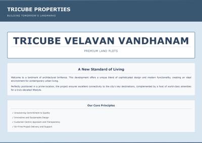 Image of 858 Sq.ft Residential Plot / Land for sale in Tricube Velavan Vandhanam, Kariampalayam, Coimbatore for Rs. 1330000