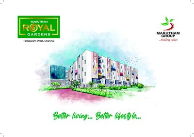 Image of 1235 Sq.ft 3 BHK Apartment / Flat for sale in Marutham Royal Gardens Phase 1, Manimangalam, Chennai for Rs. 5821000