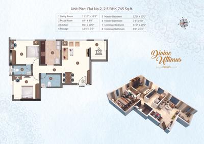 Image of 550 Sq.ft 1 BHK Apartment / Flat for sale in Divine Ultimus, Ghatkopar East, Mumbai for Rs. 11000000