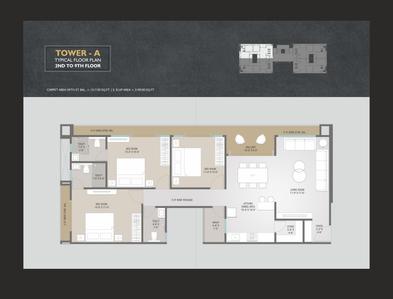 Image of 1350 Sq.ft 3 BHK Apartment / Flat for sale in Ved Courtyard Vista, Saiyed Vasna, Vadodara for Rs. 7800000