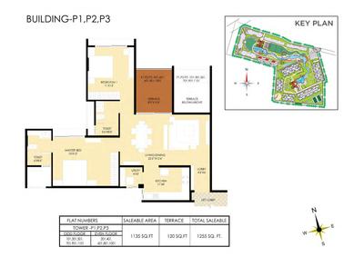 Image of 1250 Sq.ft 2 BHK Apartment / Flat for sale in Marvel Group Ganga Fria 2, Wagholi, Pune for Rs. 8700000