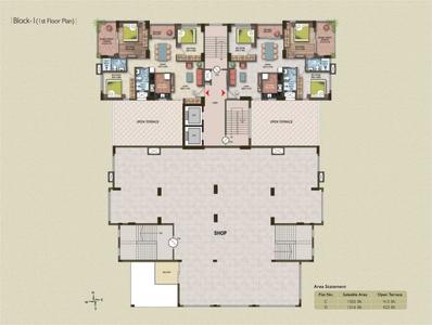 Image of 975 Sq.ft 2 BHK Apartment / Flat for sale in Deewakar Royal Heights, Ichlabad, Bardhaman for Rs. 4600000