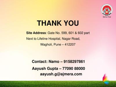 Image of 1085 Sq.ft 2 BHK Apartment / Flat for sale in Ajmera Exotica A And B Wing, Wagholi, Pune for Rs. 7400000