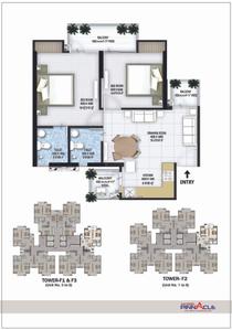 Image of 975 Sq.ft 2 BHK Apartment / Flat for sale in Panchsheel Pinnacle Phase 2 Tower F1 Part Of Panc, Noida Extension, Greater Noida for Rs. 7700000