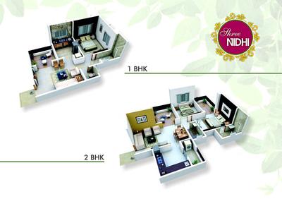 Image of 850 Sq.ft 2 BHK Apartment / Flat for sale in Shree Nidhi, Lohegaon, Pune for Rs. 5600000