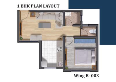 Image of 424 Sq.ft 1 BHK Apartment / Flat for sale in Haware Amara, Vikhroli East, Mumbai for Rs. 6800000