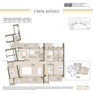 Image of 2850 Sq.ft 3 BHK Apartment / Flat for sale in L And T Green Reserve Tower 3 and 4, Sector 128, Noida for Rs. 71250000