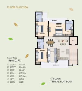 Image of 1650 Sq.ft 4 BHK Apartment / Flat for sale in Bliss Orra, Gazipur, Zirakpur for Rs. 13499999