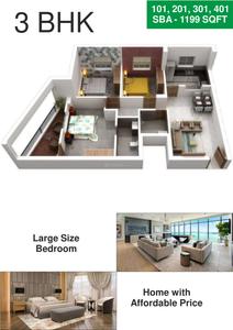 Image of 1000 Sq.ft 3 BHK Apartment / Flat for sale in Sri Krishna Residency, Nayapalli, Bhubaneswar for Rs. 13000000