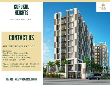 Image of 1142 Sq.ft 3 BHK Apartment / Flat for sale in Gurukul Heights, New Town, Kolkata for Rs. 10400000