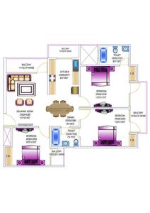 Image of 950 Sq.ft 2 BHK Apartment / Flat for sale in Gardenia Glory, Sector 46, Noida for Rs. 8500000