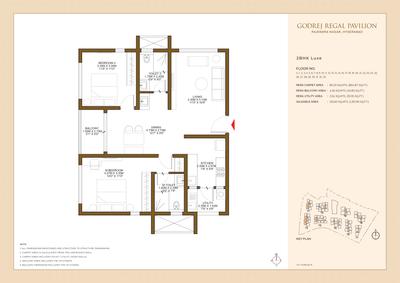 Image of 1350 Sq.ft 2 BHK Apartment / Flat for sale in Godrej Regal Pavilion, Rajendra Nagar, Hyderabad for Rs. 13500000