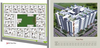 Image of 1548 Sq.ft 3 BHK Apartment / Flat for sale in Quorizon Navya Symphony, Bachupally, Hyderabad for Rs. 9150000