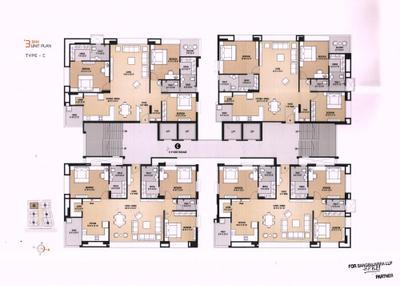 Image of 2200 Sq.ft 3 BHK Apartment / Flat for sale in Sangini Vedanta, Vesu, Surat for Rs. 14300000
