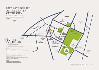 Image of 3500 Sq.ft 4 BHK Apartment / Flat for sale in The Meridian, Ashok Nagar, Jaipur for Rs. 42000000