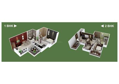 Image of 612 Sq.ft 1 BHK Apartment / Flat for sale in Venkatesh Oxy Valley Phase 1, Wagholi, Pune for Rs. 3800000