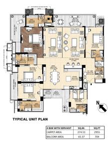 Image of 4825 Sq.ft 4 BHK Apartment / Flat for sale in Purvanchal Royal Atlantis Phase 1, Ahmamau, Lucknow for Rs. 49400000