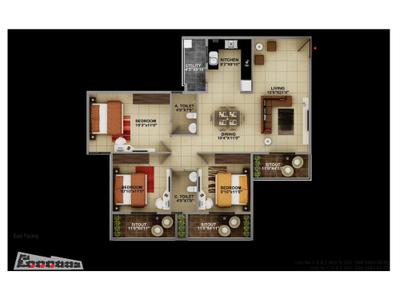 Image of 1404 Sq.ft 3 BHK Apartment / Flat for sale in Concorde Amber, Chikkakannalli, Bengaluru for Rs. 11500000