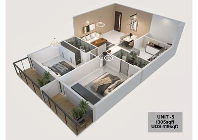 Image of 1200 Sq.ft 2 BHK Apartment / Flat for sale in Sri Vasuki Vallabha, Bommasandra, Bengaluru for Rs. 9200000