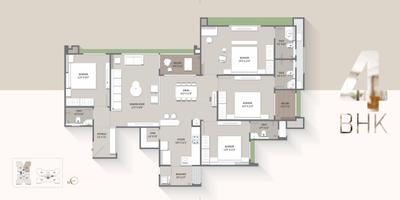 Image of 2825 Sq.ft 4 BHK Apartment / Flat for sale in HR Eliseo , Shela, Ahmedabad for Rs. 15800000