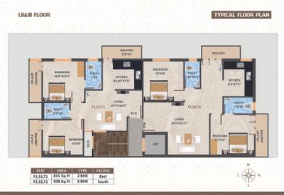 Image of 815 Sq.ft 2 BHK Apartment / Flat for sale in Pearl Castle, Thoraipakkam, Chennai for Rs. 8200000