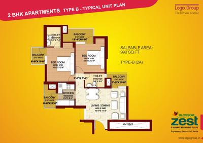Image of 494 Sq.ft 1 BHK Apartment / Flat for sale in Logix Blossom Zest, Sector 143, Noida for Rs. 4320000