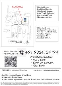 Image of 973 Sq.ft 2 BHK Apartment / Flat for sale in Khodiyaar Siddharth Nagar Goodwill Chsl, Goregaon West, Mumbai for Rs. 15700000