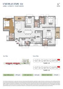 Image of 2532 Sq.ft 4 BHK Apartment / Flat for sale in Brigade Morgan Heights, Sholinganallur, Chennai for Rs. 24900000