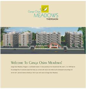 Image of 1000 Sq.ft 2 BHK Apartment / Flat for sale in Annexe Ganga Osian Meadows, Thergaon, Pune for Rs. 7000000