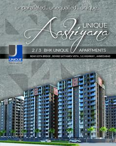Image of 1168 Sq.ft 2 BHK Apartment / Flat for sale in Unique Aashiyana, Gota, Ahmedabad for Rs. 6175000