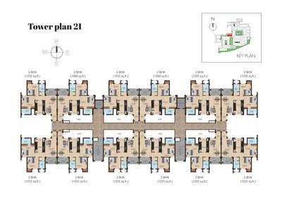 Image of 1080 Sq.ft 2 BHK Apartment / Flat for sale in Joy At Shriram Temple Bells, Guduvancheri, Chennai for Rs. 5800000