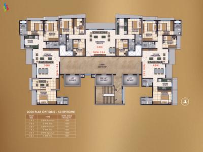 Image of 764 Sq.ft 2 BHK Apartment / Flat for sale in Sanghvi S3 Epitome, Lower Parel, Mumbai for Rs. 24900000