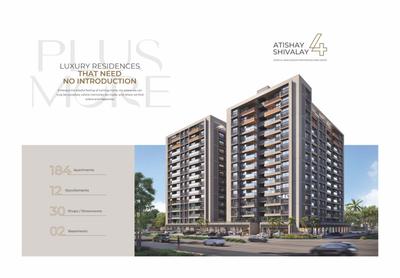 Image of 1550 Sq.ft 3 BHK Apartment / Flat for sale in Atishay Shivalay 4, Adalaj, Gandhinagar for Rs. 12100000