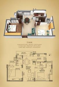 Image of 1125 Sq.ft 2 BHK Apartment / Flat for sale in Gangotri Ramtal, Sunrakh Bangar, Vrindavan for Rs. 8200000