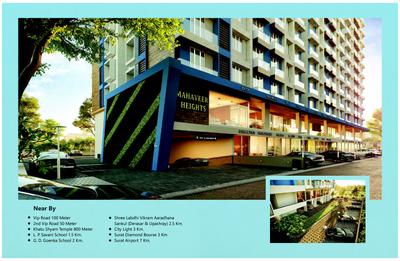 Image of 1233 Sq.ft 2 BHK Apartment / Flat for sale in Mahaveer heights, Amroli, Surat for Rs. 4200000