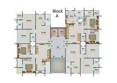 Image of 1269 Sq.ft 2 BHK Apartment / Flat for sale in Shivam Vatika, Vinzol, Ahmedabad for Rs. 3400000