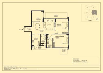 Image of 1478 Sq.ft 2 BHK Apartment / Flat for sale in Godrej Arista, Sector 79, Gurgaon for Rs. 18500000