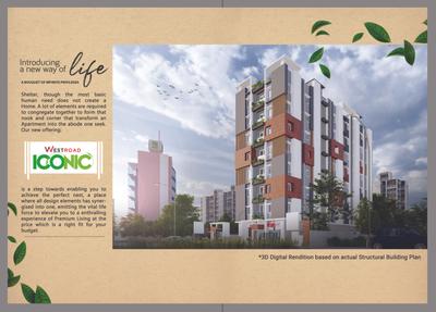 Image of 1313 Sq.ft 3 BHK Apartment / Flat for sale in Westroad Iconic, Rajarhat, Kolkata for Rs. 6200000