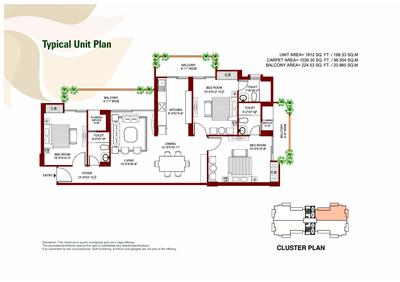 Image of 1820 Sq.ft 3 BHK Apartment / Flat for sale in Tulip Leaf, Sector 69, Gurgaon for Rs. 31800000