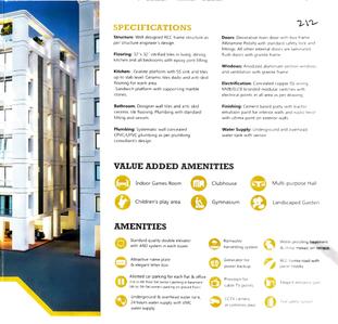 Image of 1050 Sq.ft 3 BHK Apartment / Flat for sale in Marina Times Square, Tandalja, Vadodara for Rs. 5400000
