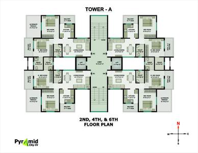 Image of 1200 Sq.ft 3 BHK Duplex for sale in Pyramid City 4, Ghogali, Nagpur for Rs. 5500000