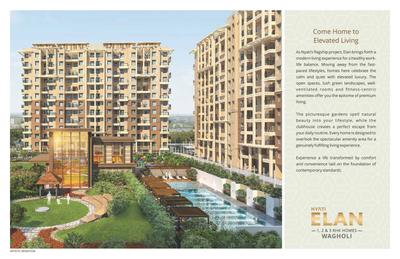 Image of 600 Sq.ft 1 BHK Apartment / Flat for sale in Nyati Elan Central I, Wagholi, Pune for Rs. 4900000