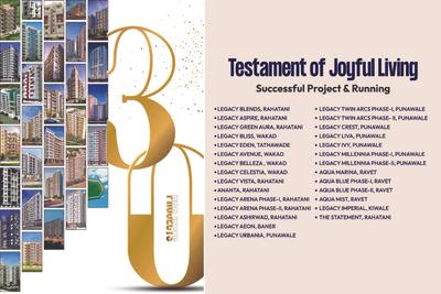 Image of 1080 Sq.ft 2 BHK Apartment / Flat for sale in Legacy Aqua Life, Ravet, Pune for Rs. 7000000