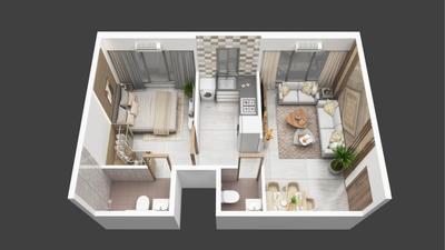 Image of 382 Sq.ft 1 BHK Apartment / Flat for sale in Kripa Elysium, Chembur, Mumbai for Rs. 9800000