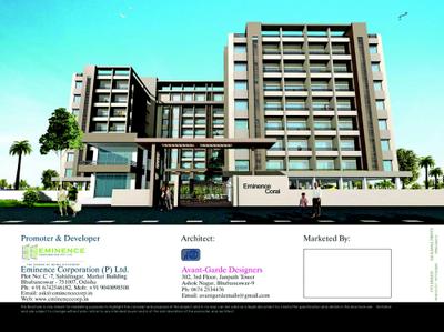 Image of 1050 Sq.ft 2 BHK Apartment / Flat for sale in Eminence Coral, Hanspal, Bhubaneswar for Rs. 5500000