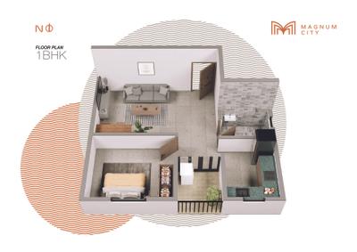 Image of 1068 Sq.ft 3 BHK Apartment / Flat for sale in TNCD Magnum City, Villankurichi, Coimbatore for Rs. 11000000