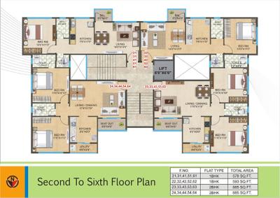 Image of 578 Sq.ft 1 BHK Apartment / Flat for sale in City Next Godavari Residency, Dwarka, Nashik for Rs. 2900000