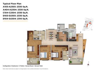 Image of 2300 Sq.ft 4 BHK Apartment / Flat for sale in Vaswani Exquisite, K R Puram, Bengaluru for Rs. 39700000