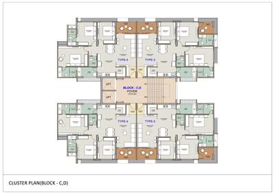 Image of 1450 Sq.ft 3 BHK Apartment / Flat for sale in Swara Crystal, Sargasan, Gandhinagar for Rs. 11000000